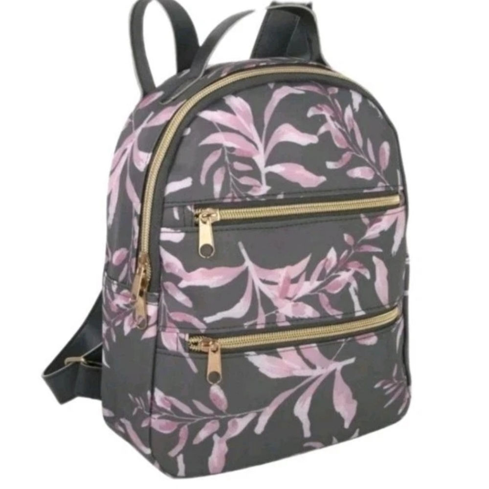 Emma & Chloe Mini Backpack Pink Floral NWT Christmas Gift $29